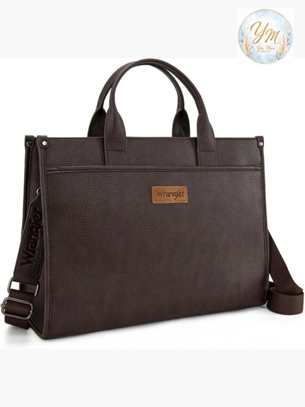 Vintage 15.6" Laptop Tote Work Satchel with Adjustable Strap